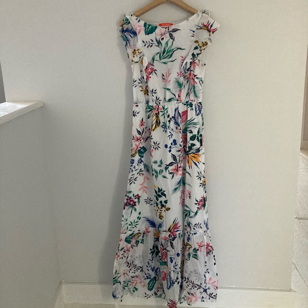 Joe fresh prairie maxi dress size xs cottagecore